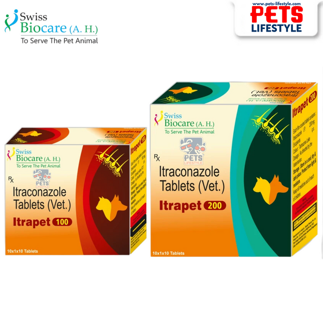 Itrapet Itraconazole 100 mg & 200 mg | Effective Antifungal for Dogs & Cats