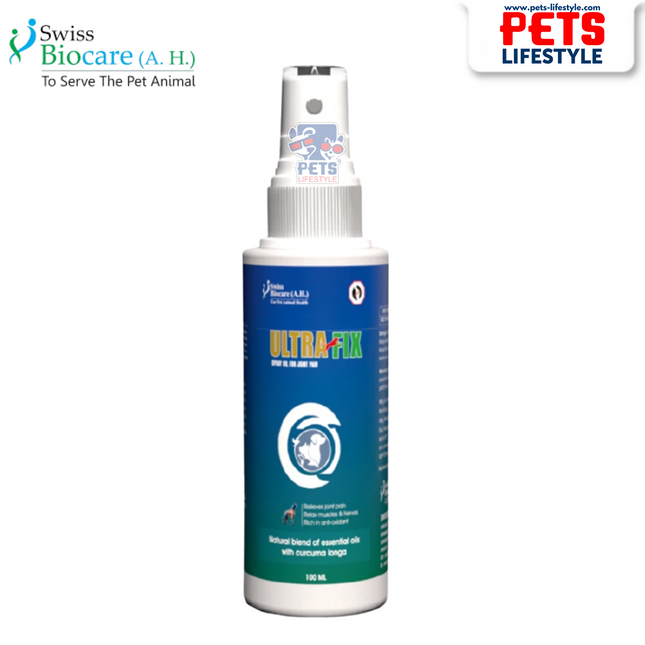 ULTRAFIX SPRAY 100 ml  Herbal Joint & Muscle Pain Relief for Dogs & Cats
