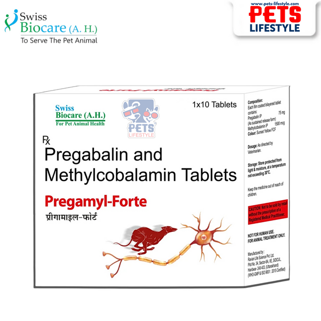 Pregamyl-Forte (Neurological & Pain Support for Dogs & Cats) 1X10 Tab