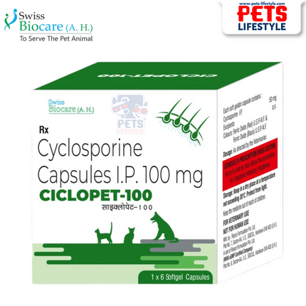 Ciclopet Soft Gelatin Capsules (50 mg / 100 mg) – Immune Modulator for Skin Allergies