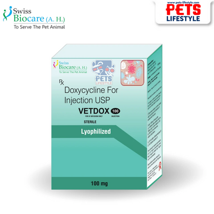 Vetdox Doxycycline Injection 100mg / 200mg (Tick Fever & Respiratory Infection Treatment)