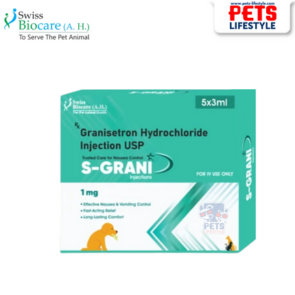 S-GRANI – injection (1 mg/ml) | Veterinary Antiemetic (5x3ml) Injection