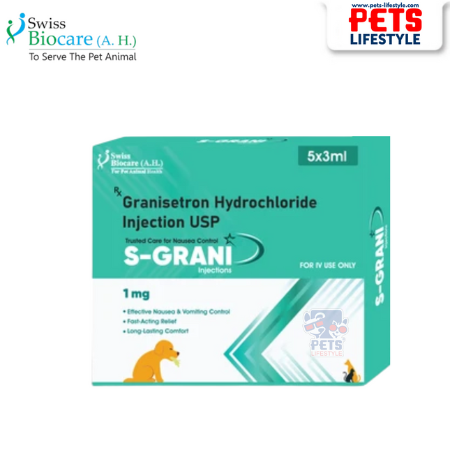 S-GRANI – injection (1 mg/ml) | Veterinary Antiemetic (5x3ml) Injection