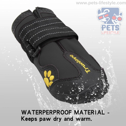Truelove  Dog Boots – Waterproof Dog Shoes , Non-Slip Paw Protection ( 4 SHOES )