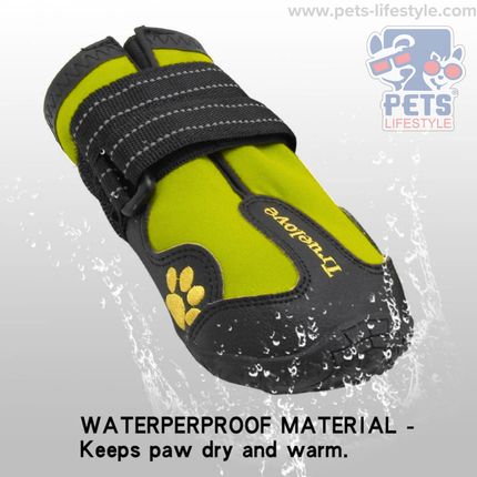Truelove  Dog Boots – Waterproof Dog Shoes , Non-Slip Paw Protection ( 4 SHOES )