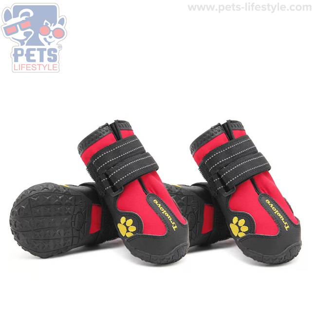Truelove  Dog Boots – Waterproof Dog Shoes , Non-Slip Paw Protection ( 4 SHOES )