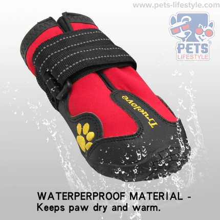 Truelove  Dog Boots – Waterproof Dog Shoes , Non-Slip Paw Protection ( 4 SHOES )