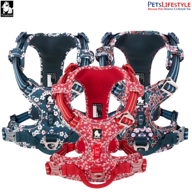 Truelove Adjustable Control Cotton Floral Pet Harness