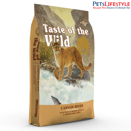 Taste of the Wild Canyon River cat food ingredients and guaranteed analysis