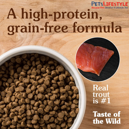 Taste of the Wild Canyon River feline grain free trout cat kibble shape