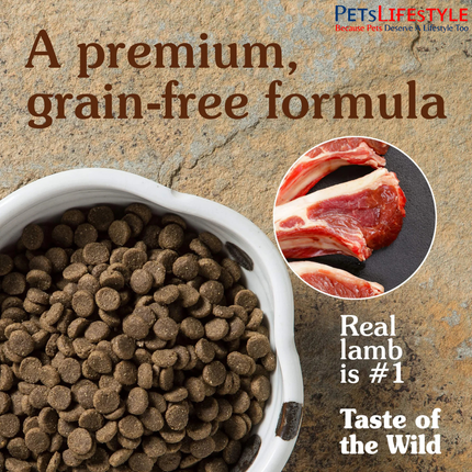 Taste of the Wild Sierra Mountain grain free lamb kibble size and texture