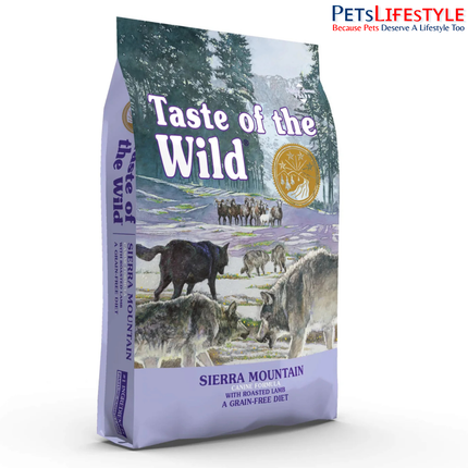 Taste of the Wild Sierra Mountain ingredients list and guaranteed analysis table
