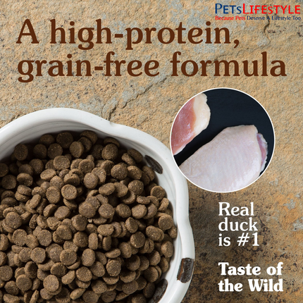 Taste of the Wild Wetlands grain free wild fowl duck quail kibble texture