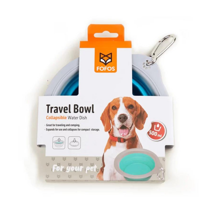 FOFOS Collapsible Blue Travel Bowl (500ml)