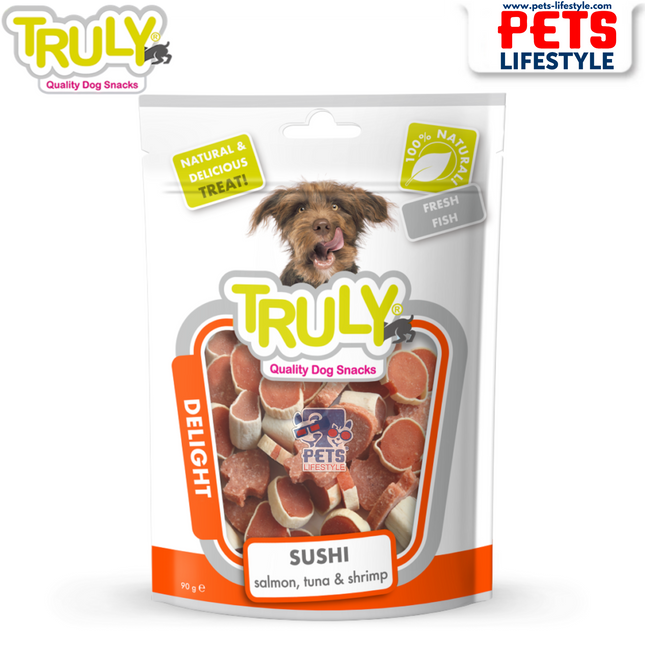 Truly Sushi Bar (Salmon,Tuna & Shrimp Delight)  Dog Snacks 90g
