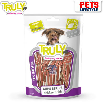Truly Mini Strips – Chicken & Fish Training Treats for Dogs