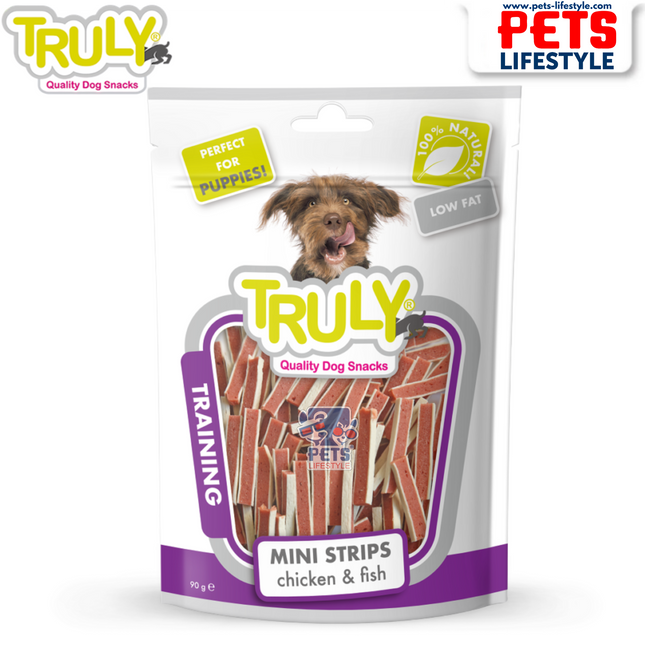 Truly Mini Strips – Chicken & Fish Training Treats for Dogs