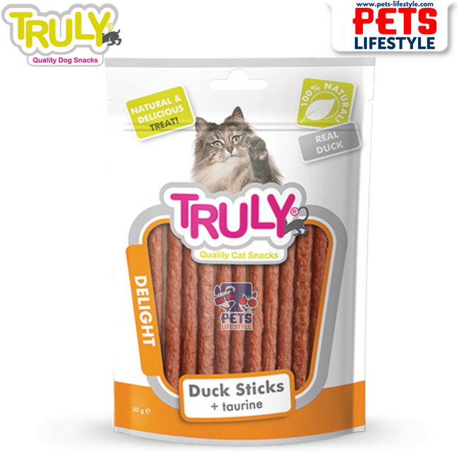 Truly Duck Sticks + Taurine – Cat Snacks (50g)