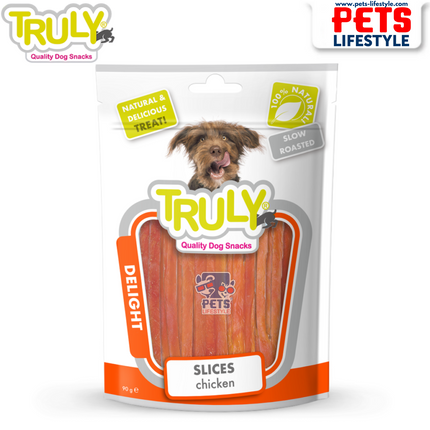 Truly Slices Chicken Delight Dog Snacks – 90g