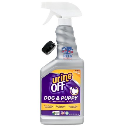 Urine Off Dog & Puppy Urine Stain & Odor Remover Enzyme-Based Cleaner | 500ml Spray