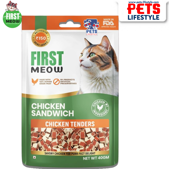 First Meow Chicken Sandwich – Cat Treats (40g )