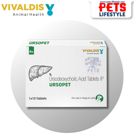 Vivaldis Ursopet Tablets (Ursodeoxycholic Acid) for Hepatic & Biliary Disorders