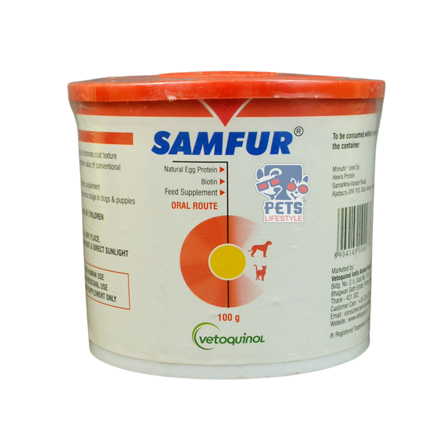 Vetoquinol Samfur Powder (Natural egg Protein biotin)