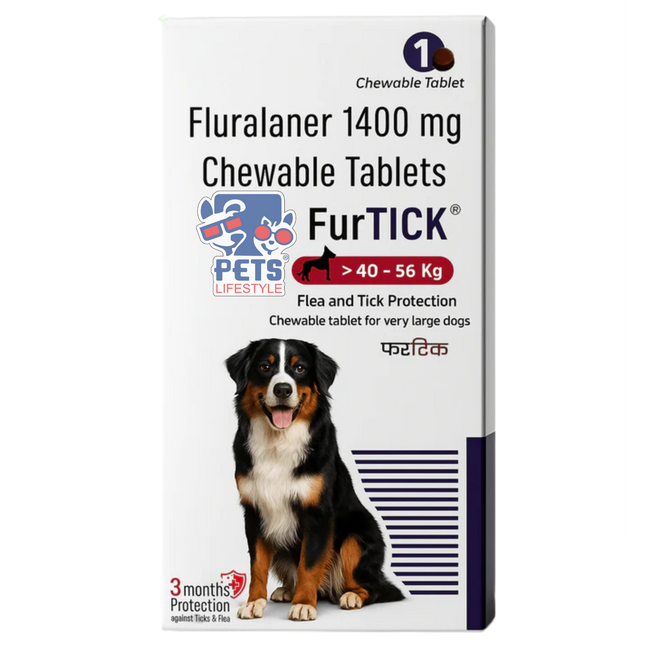Medilogy FurTICK Tick & Flea Chewable Tablet for Dogs (40–56 kg)1400 mg Fluralaner