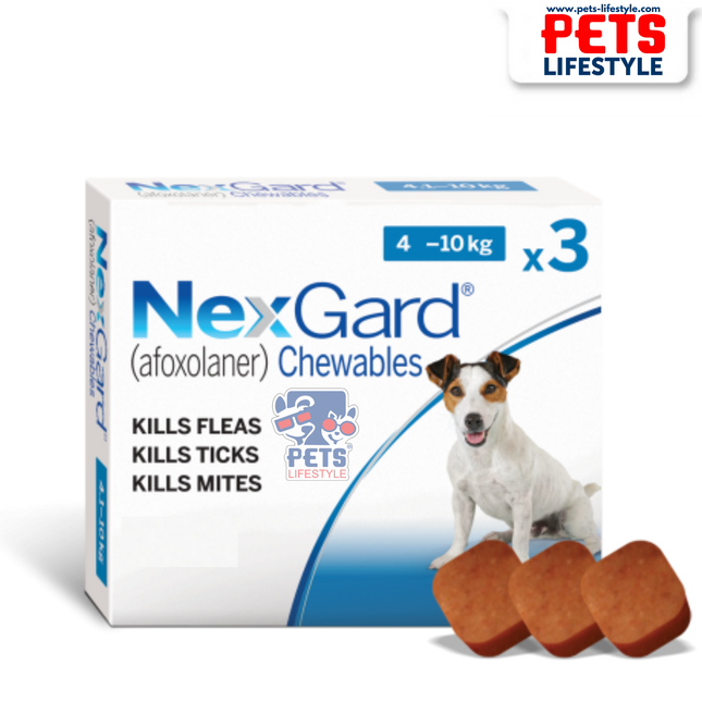 NexGard Chewable Tablets for Dogs, 10.1-24 lbs, 1 treatments, 28.3 mg Afoxolaner (1 tab)
