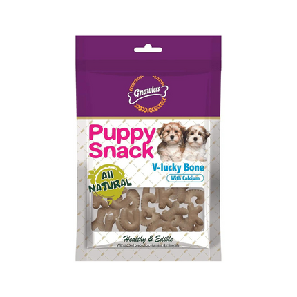 Gnawlers Puppy Snack V-Lucky Calcium Bone Dog Treats