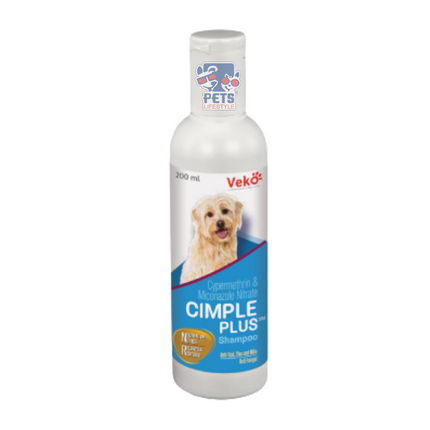 Veko Cimple Plus Shampoo – Neutral pH Base for Dogs (Fungal & Parasite  Control) 200ml