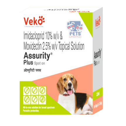 Veko Assurity Plus Spot On for Dogs – Imidacloprid & Moxidectin (Ecto & Endo Parasite Control)