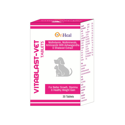 OriHeal Lifesciences Vitablast Vet Tablets 30 & 90 Tablets