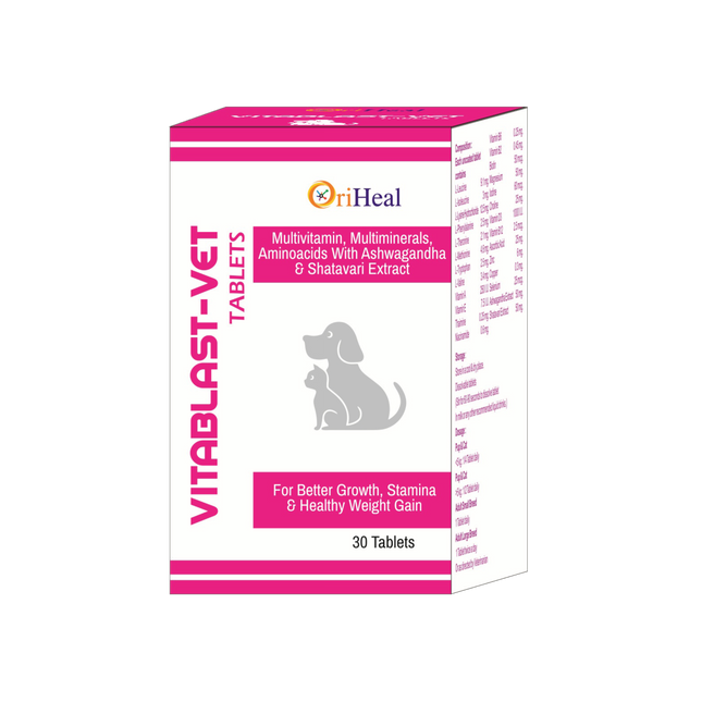 OriHeal Lifesciences Vitablast Vet Tablets 30 & 90 Tablets