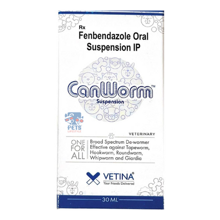 Vetina Canworm Pet Deworming Suspension 30ml