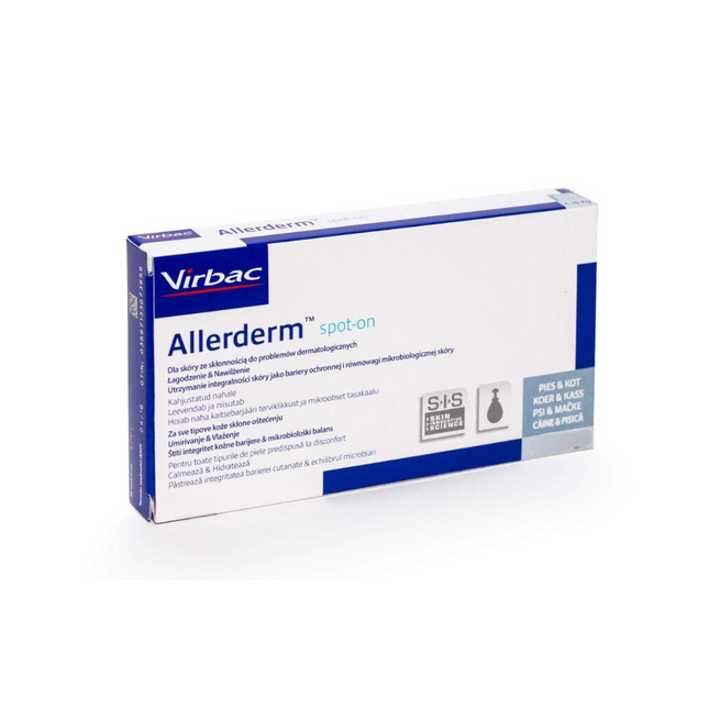 Virbac Allerderm Spot-on Skin Moisturising Emulsion for Dogs 1no
