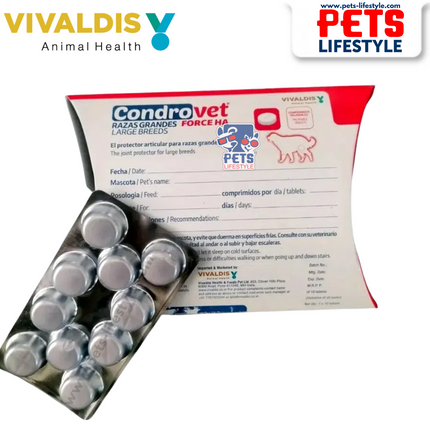 Condrovet® Force HA Tablets for (Large Breed) Advanced Joint Supplement for Dogs