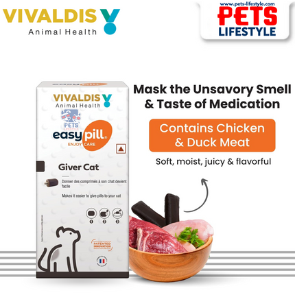 VIVALDIS Easy Pill Giver for Cats – Pill Pocket Bars (3 x 10g)