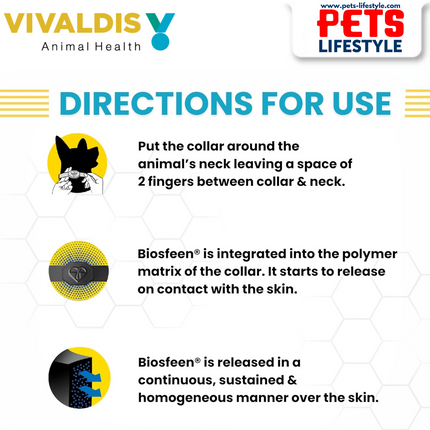 Vivaldis Atopivet Collar for Cats and Small,Medium and Large Dogs