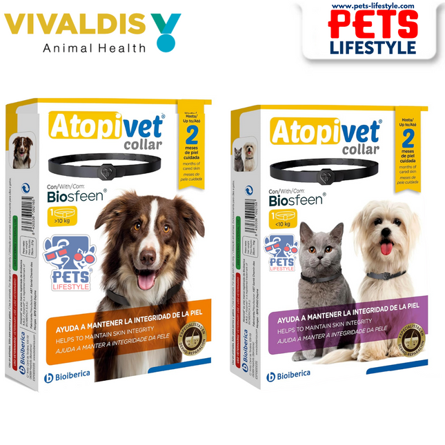 Vivaldis Atopivet Collar for Cats and Small,Medium and Large Dogs