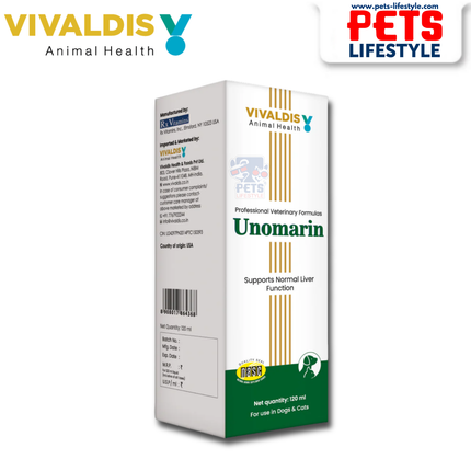 Vivaldis Unomarin Syrup Liver Support for Dogs and Cats