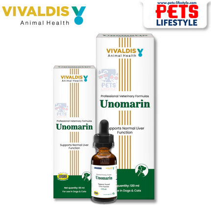 Vivaldis Unomarin Syrup Liver Support for Dogs and Cats