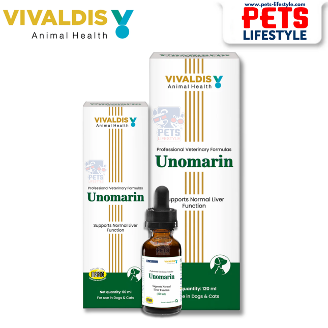 Vivaldis Unomarin Syrup Liver Support for Dogs and Cats