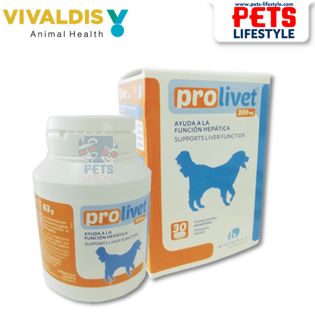 Vivaldis PROLIVET Cats & Small and Medium Dogs - Advanced Liver Support (10 Tablets)
