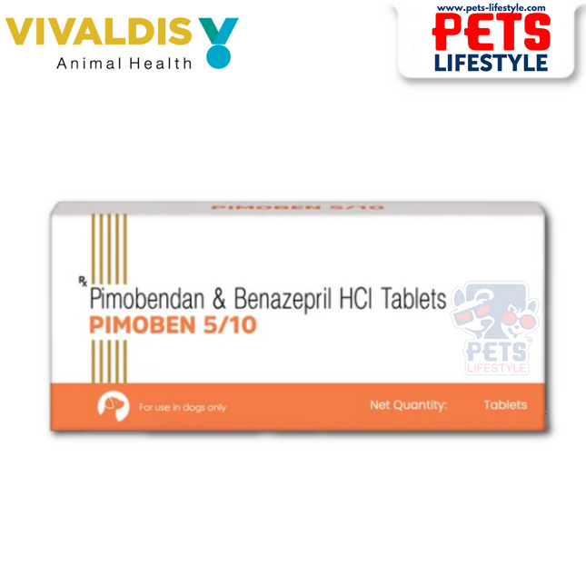 Vivaldis Pimoben 5mg/10mg Tablet Dual-Action Heart Support for Dogs