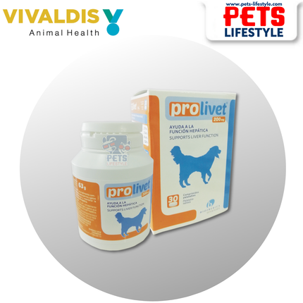 Vivaldis PROLIVET Cats & Small and Medium Dogs - Advanced Liver Support (10 Tablets)