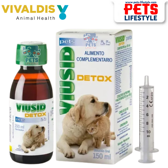 Vivaldis Viusid Detox Oral Supplement for Dogs & Cats – 150 ml