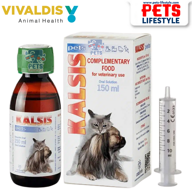 Vivaldis Kalsis Bone Health Supplement for Dogs & Cats – 150 ml