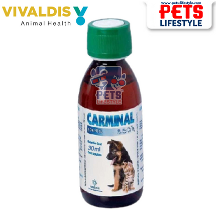 Vivaldis Carminal Digestive Relief Supplement for Dogs & Cats – 30 ml