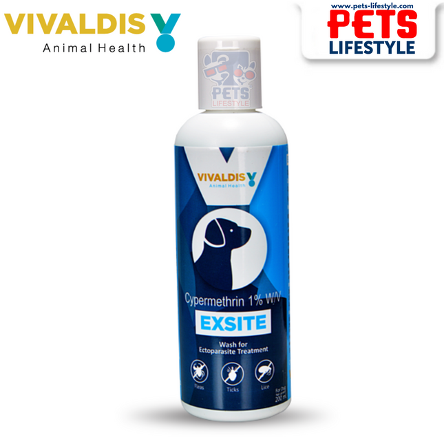 Vivaldis EXSITE Medicated Ectoparasitic Shampoo for Dogs – 200 ml